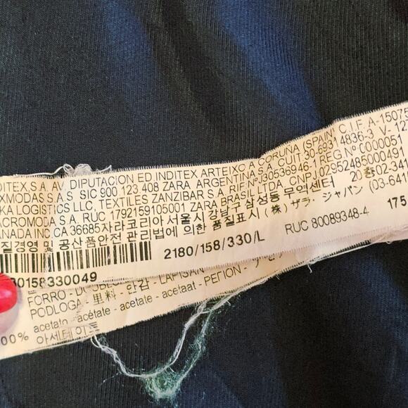 ZARA Glen Floral Satin Blazer Jacket Coat 3/4 Sleeve Womens L 3751 - Picture 5 of 9